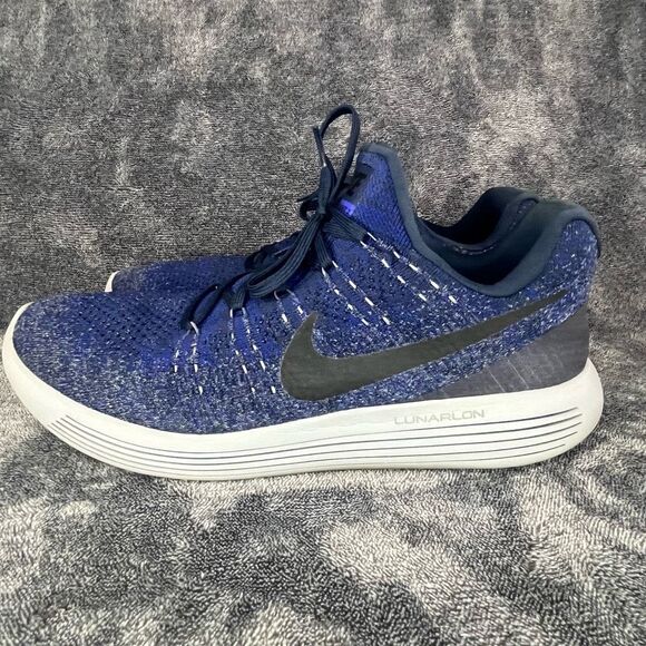 Nike Lunarepic Low Flyknit 2 Men Running Shoes  Blue Size 13 - Picture 1 of 9